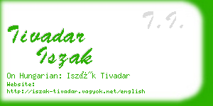 tivadar iszak business card